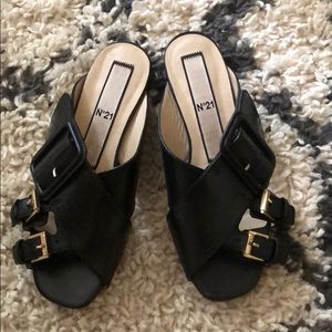 Chic Black Flat Slides/Mules